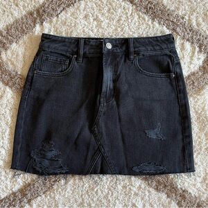 PacSun Distressed Denim Skirt